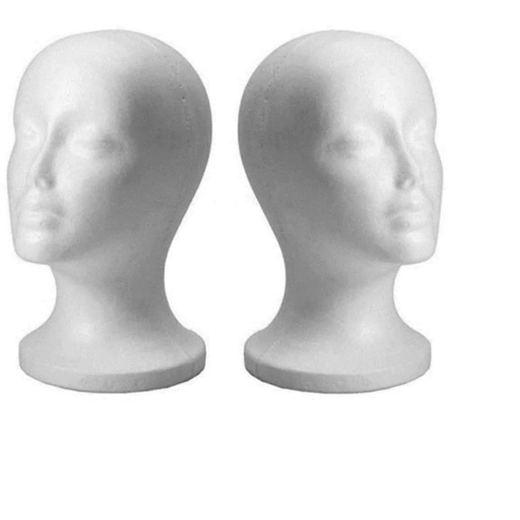 Cabeça De Isopor Manequim P/ Peruca, Chapéu, Óculos, Vitrine - Feminino