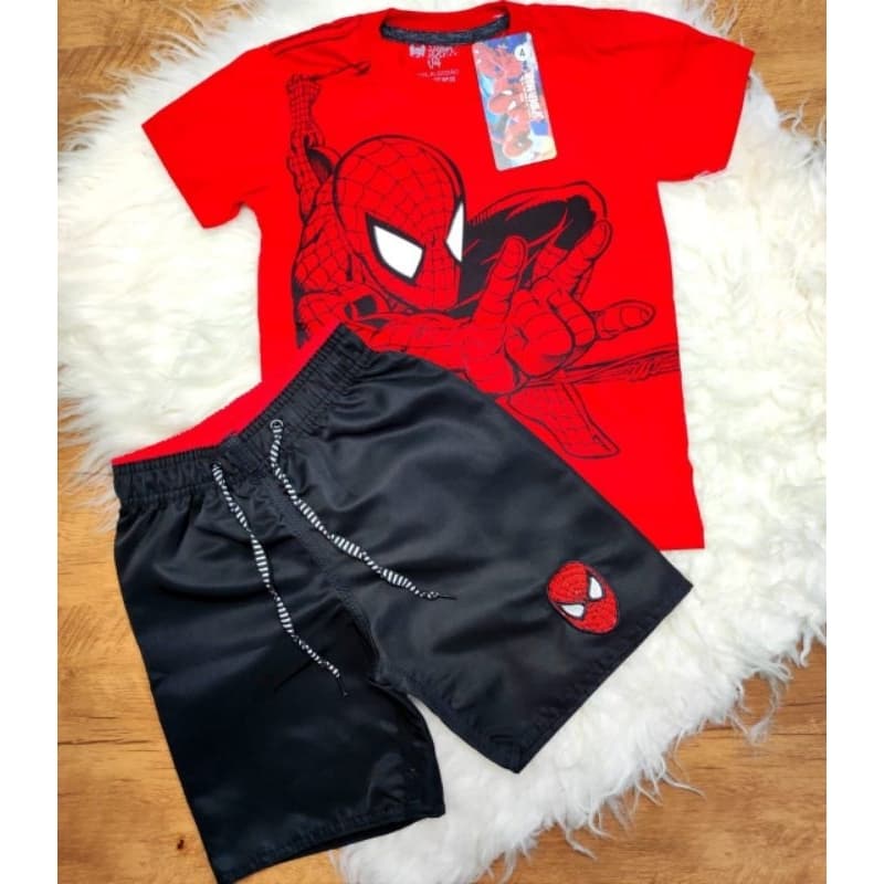 conjunto infantil  menino do homem aranha  fantasia