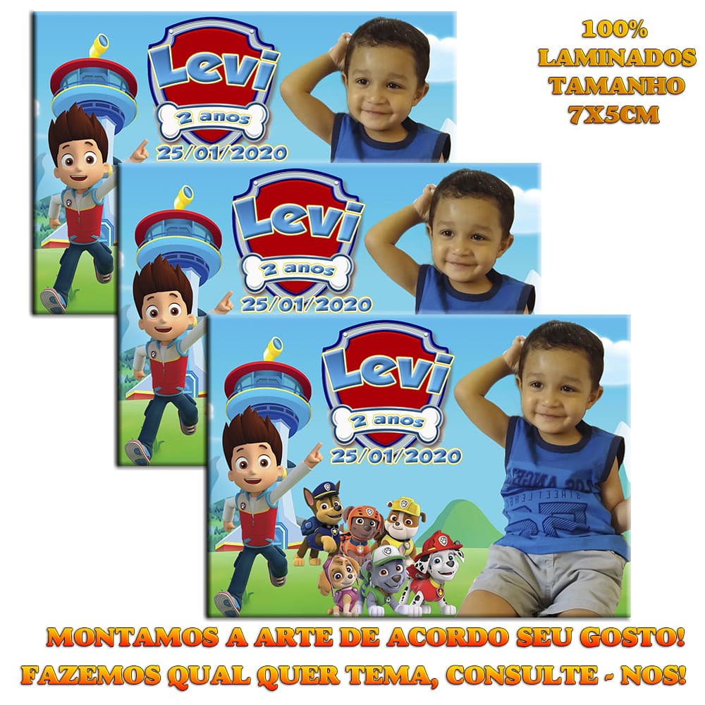 40 Imãs de geladeira personalizado 7x5cm