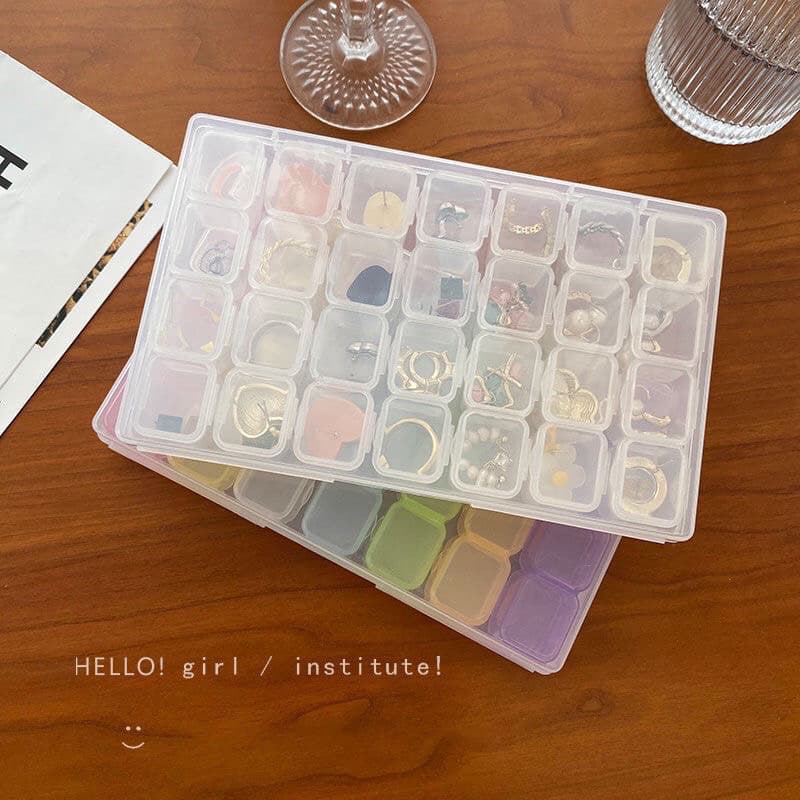 Ewstojo Organizador 12 ou 28 Divisórias Strass Pedrinhas Caviar Decoração