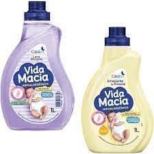 Kit Vida Macia Lava Roupas 1l E Amaciante Glicerina Camomila 1l