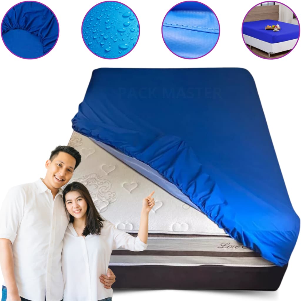 Capa Impermeável De Colchão Casal padrão Anti Xixi 100% Impermeável ELÁSTICO