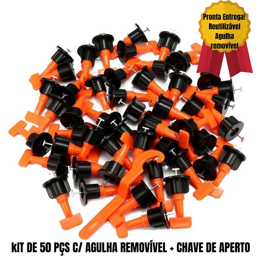 Nivelador Espaçador Reutilizável 50 Peças Pisos Porcelanato + Chave Aplicadora! ENVIO IMEDIATO!