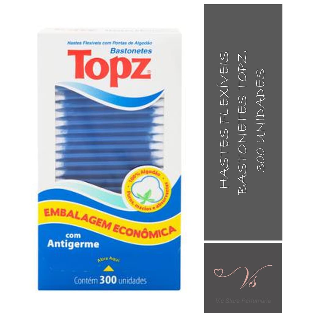 Hastes Flexíveis Bastonetes Topz 300 Unidades