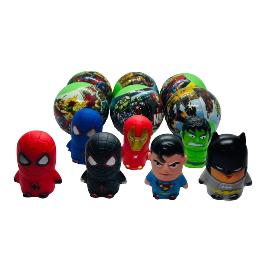 05/12 UN Dedoches Super Heróis. Super Heróis Encapsulados em Formato de Dedoches. Ideal para kit festas Heróis.