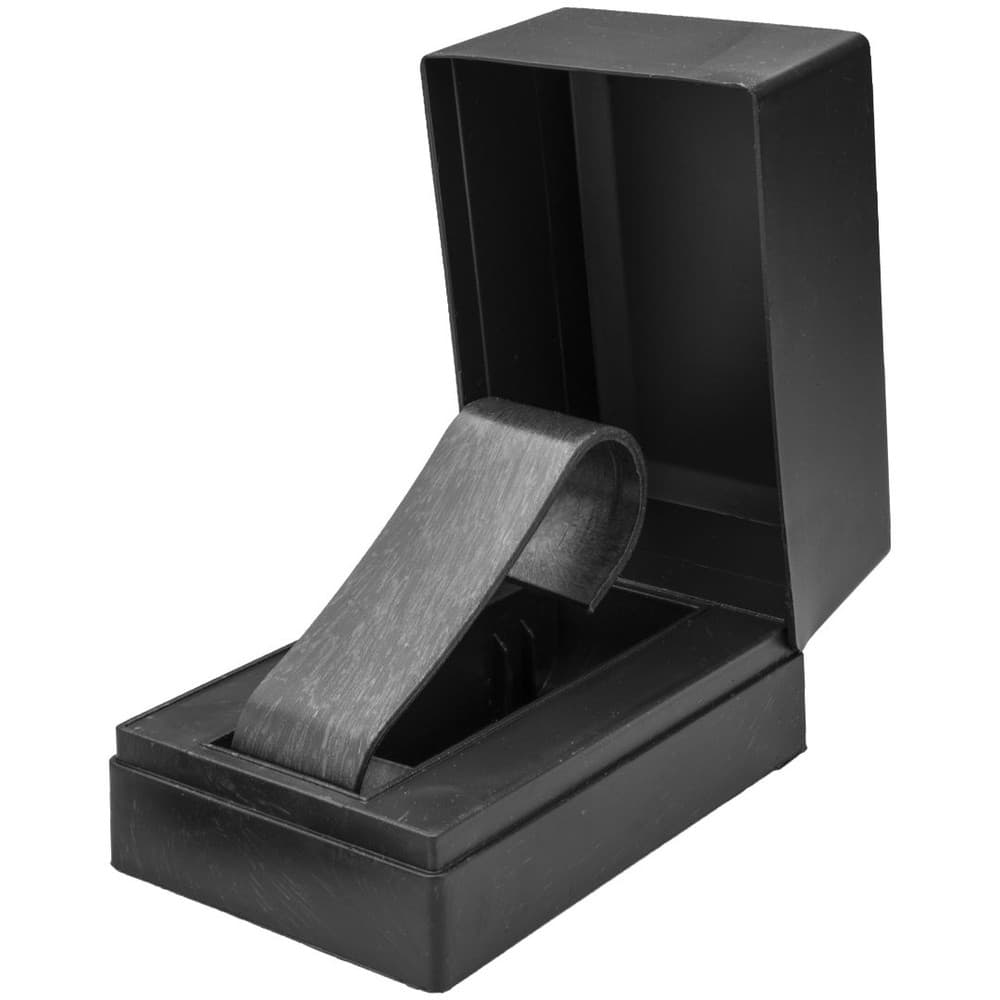 Kit 10 Caixinhas Plásticas Porta Relógio Suporte Plástico Preto Quadrado