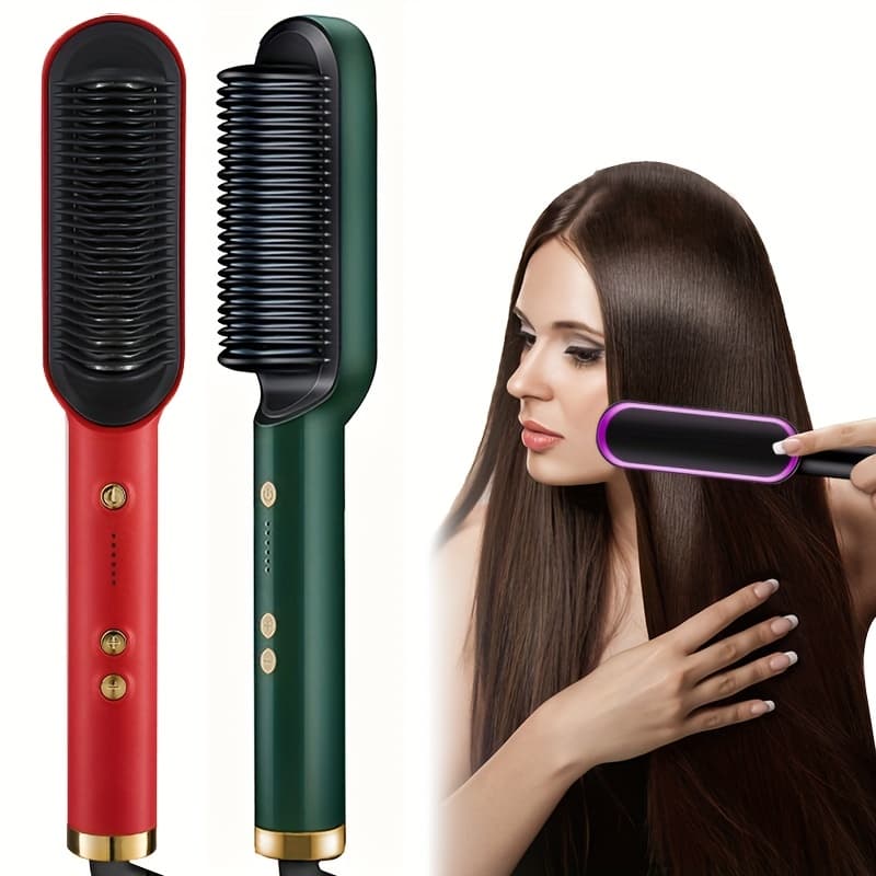 Escova Alisadora  Secador, Chapinha e Modelador de Cachos Bivolt Anion Hair Pro 3 em 1