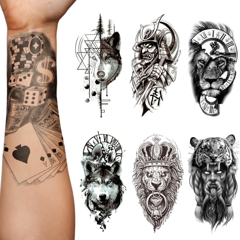 Tatuagem Falsa Temporaria a Prova D'água Masculina