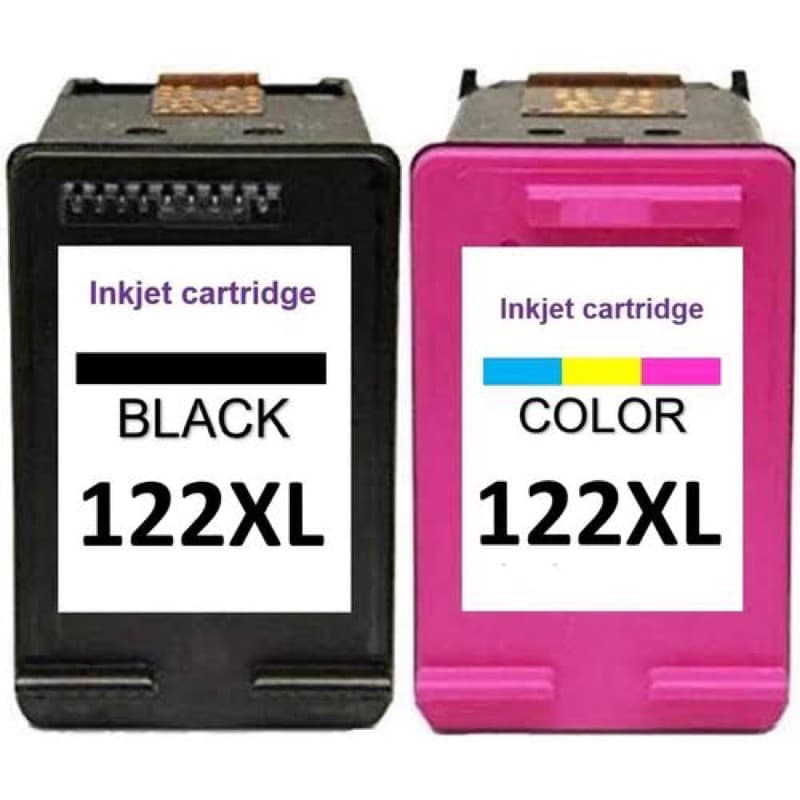 Par De Cartucho De Tinta Compatível com 122 XL  Preto + Color 2050 3050 1000