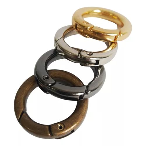 Argola Mosquetão Articulada Chata 20mm Zamac Kit C/ 10 Peças