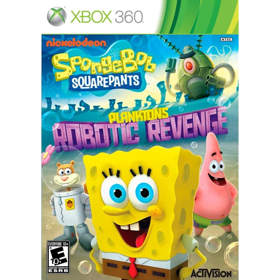 spongebob squarepants plankton's robotic revenge midia fisica - xbox 360
