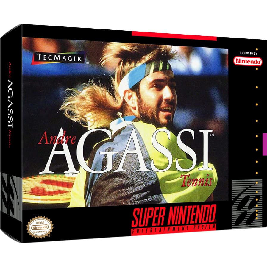 Andre Agassi Tennis com caixa e manual Super Nintendo Novo