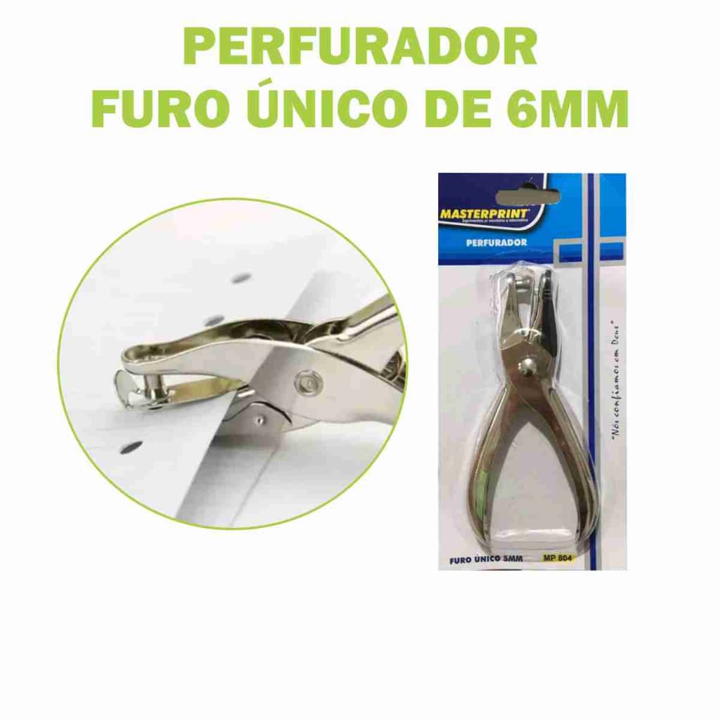 Perfurador Furador de papel  Alicate de metal 1 furo resistente
