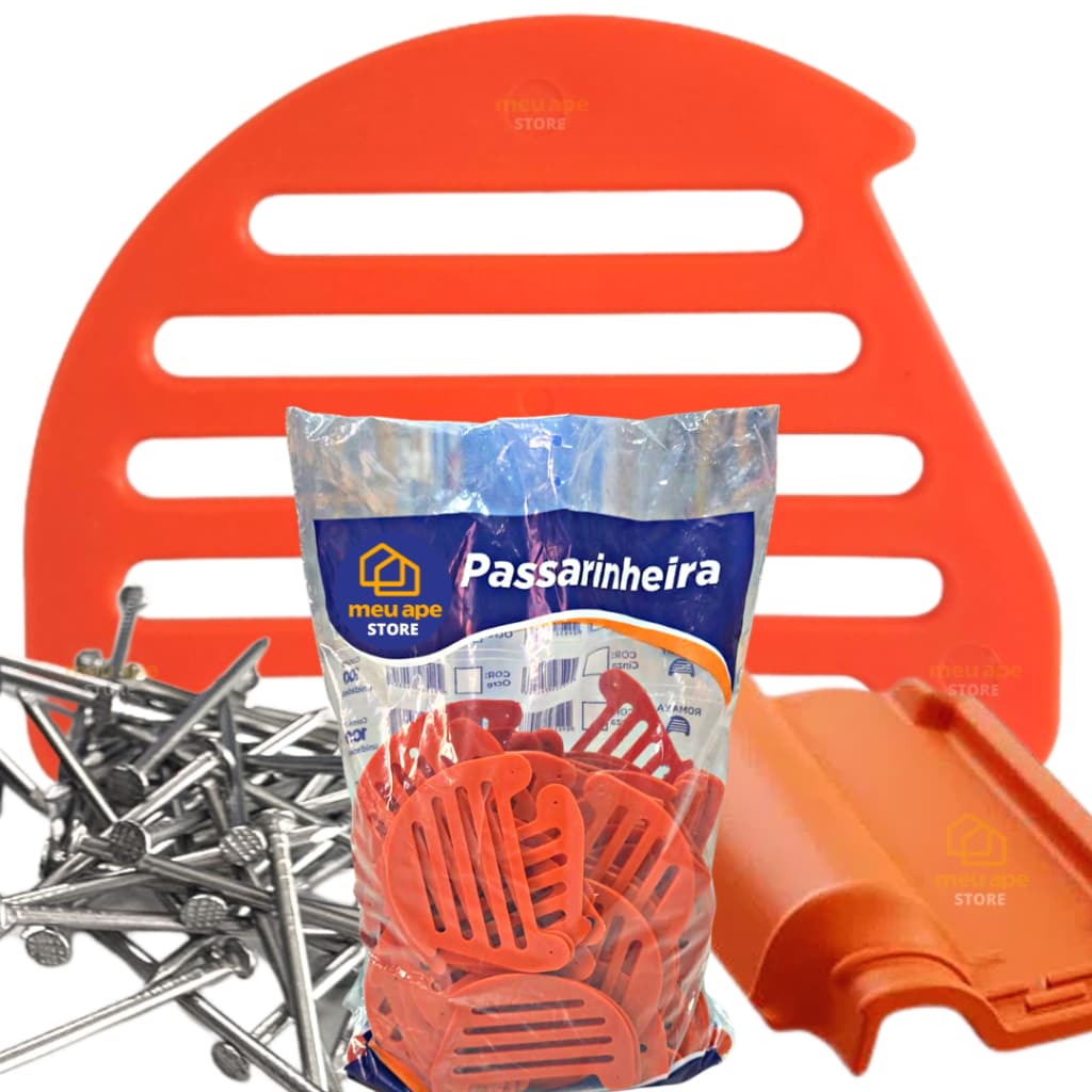 Tela Passarinheira Telha Romana/Portuguesa 200und+400 Pregos