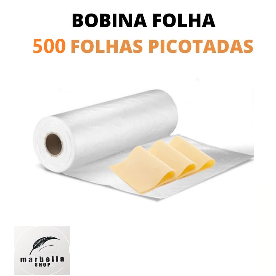 Bobina Picotada Folhas Unicas 30x40 C/ 500 Folhas para frios