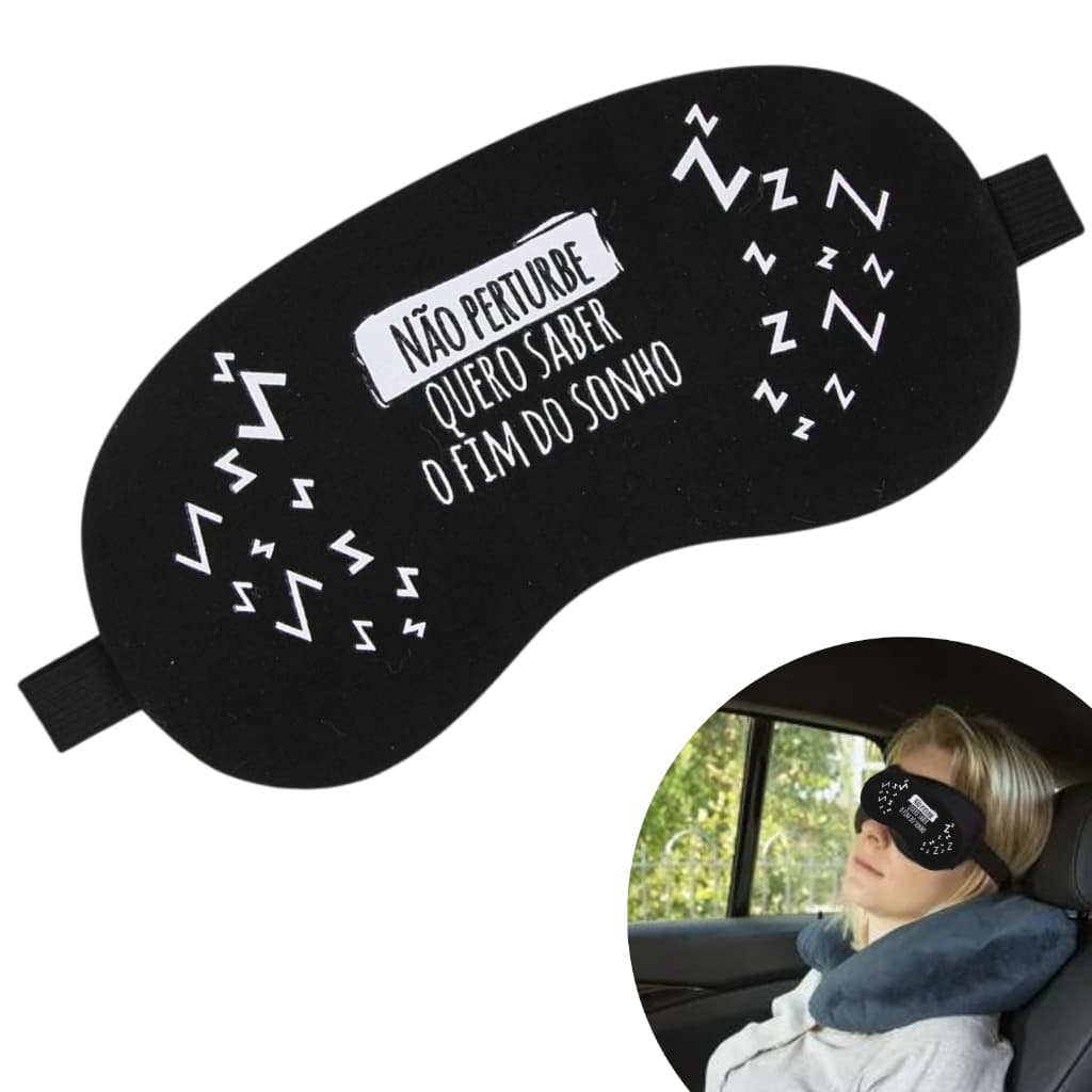 Máscara de Dormir Tapa Olhos Para Descanso Viagem Confortável Premium