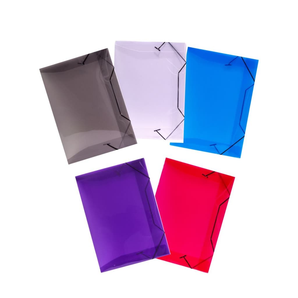 Pasta  A4 Com Elástico Diversas Cores Escolar 22cmx31cm 1Uni