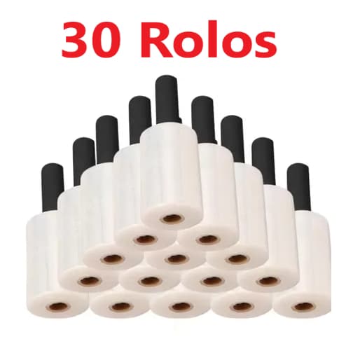 30 Rolos de filme Stretch 100m com aplicador para malas e volantes