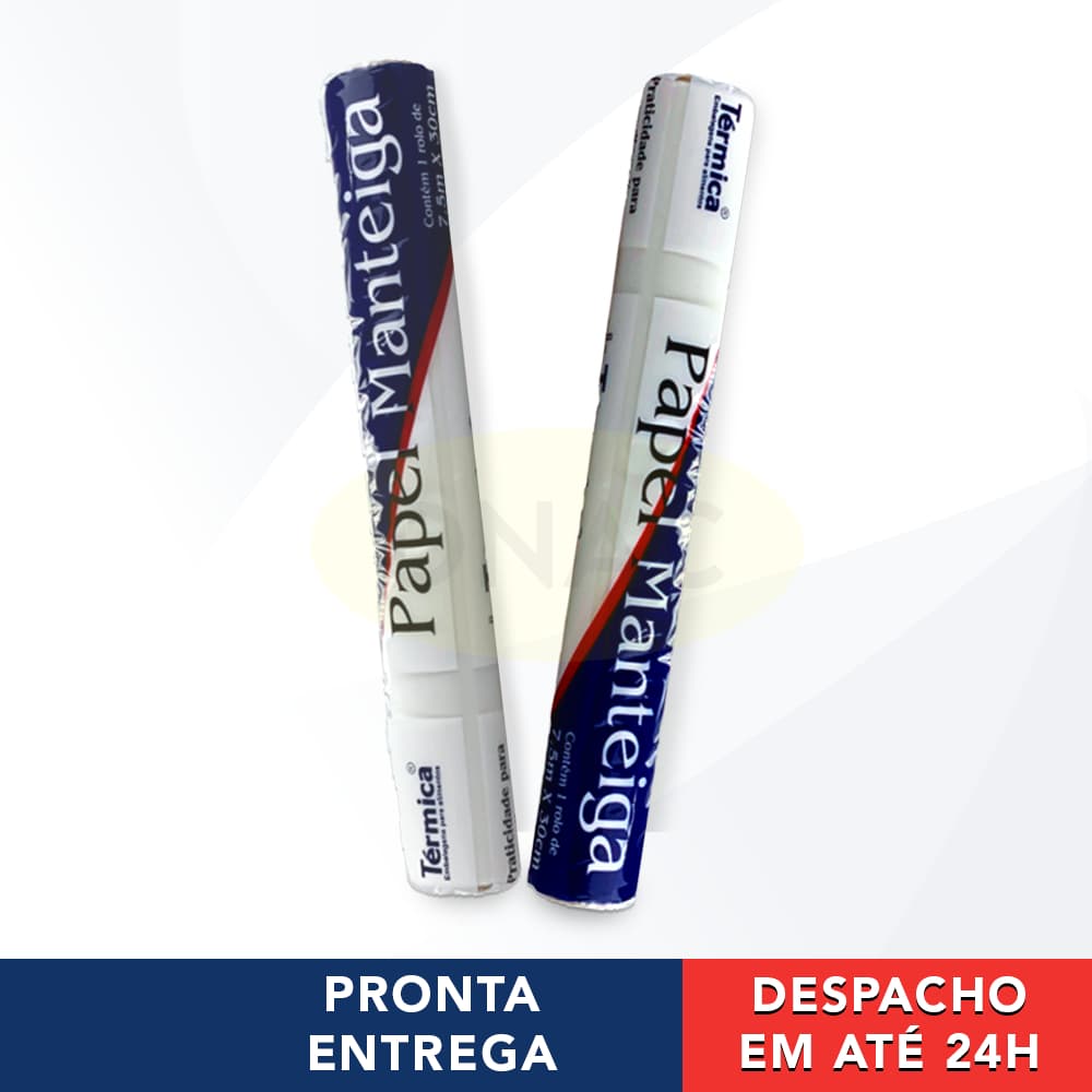 3 Rolos De Papel Manteiga 30cm X 7,5m Antigordura Para Pizza Bolo Airfryer - Térmica