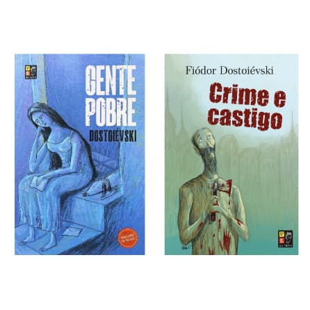 Kit Livro Dostoiévsk Crime E Castigo + Gente Pobre - ENVIO IMEDIATO - MELHOR PREÇO