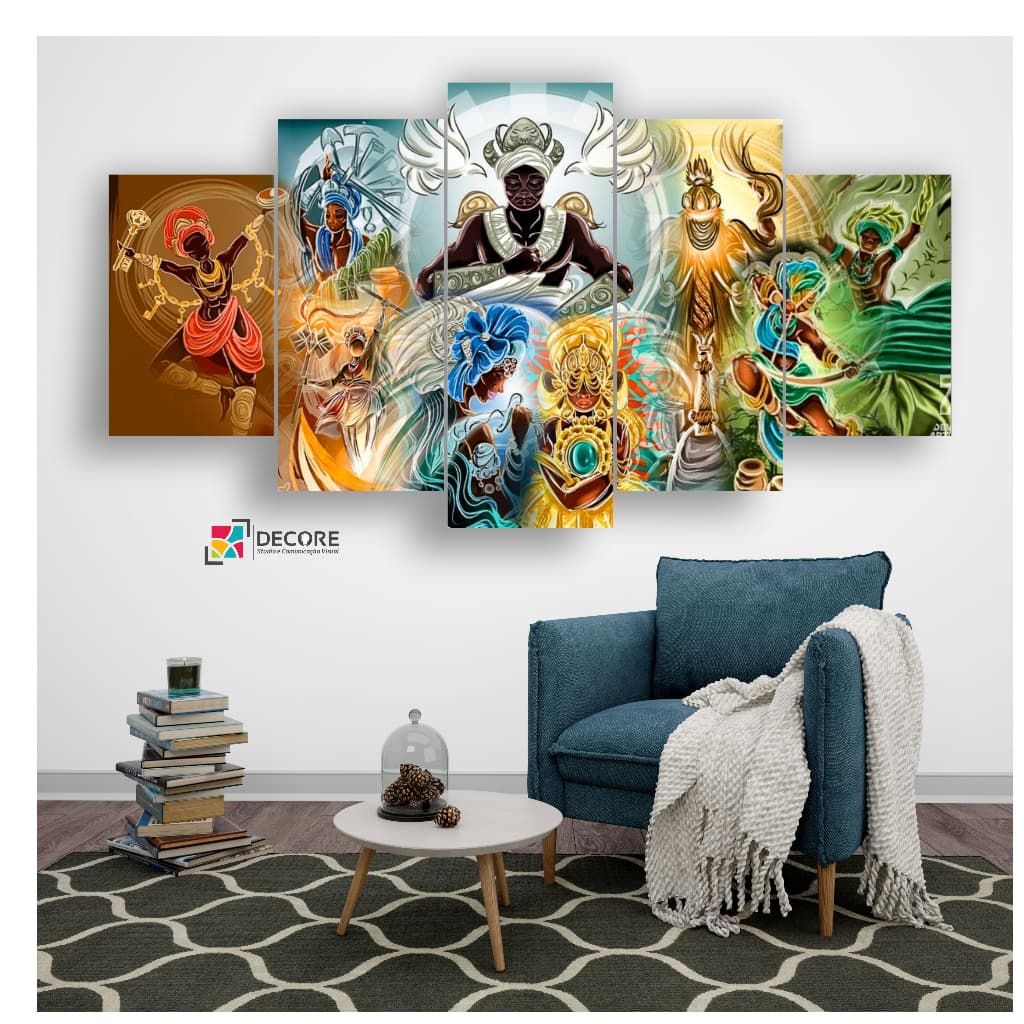 quadro decorativo moderno orixás umbanda religião decoração sala quarto hall