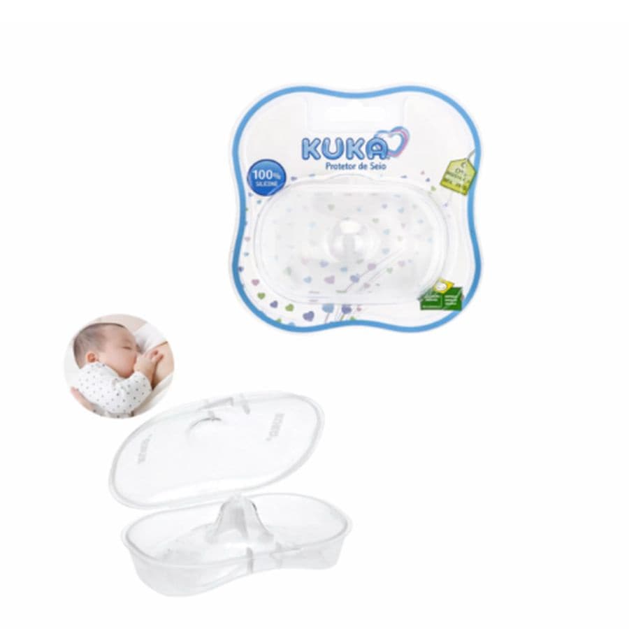 Protetor de Seios Amamentação 100% Silicone Com Estojo Kuka