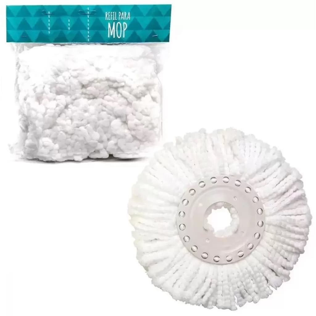 Refil Mop Pocket 13,3cm Esfregão Giratório Limpeza Prática Mor