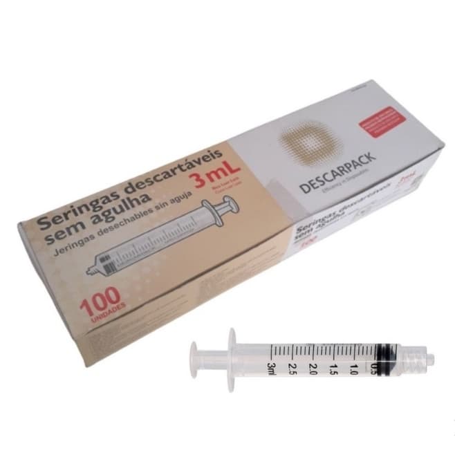Seringa 3ml Luer Lock Unidades Descarpack **ENVIO IMEDIATO**