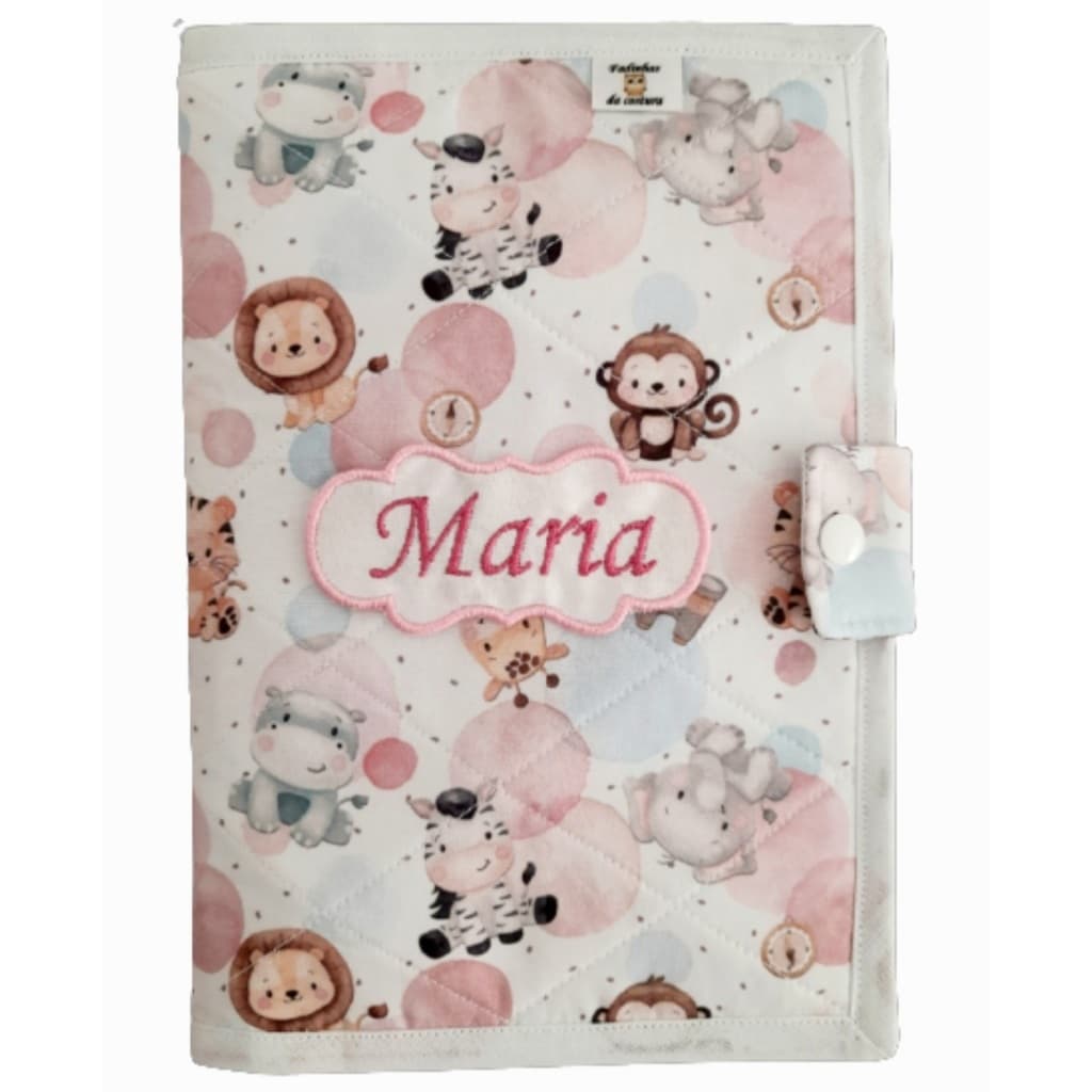 capa para caderno de vacina porta documentos personalizada