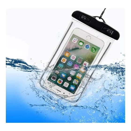 Kit 4x Capa Protetora Prova D'água Mergulho Transparente Universal Praia Piscina