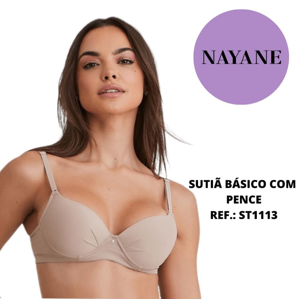 Sutiã Básico Base Pence Nayane Rodrigues St1113 Microfibra