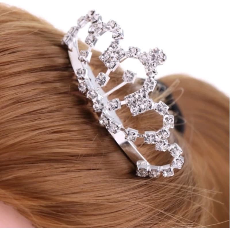 1 Mini Coroa Com Pente Festa Bailarina Ballet Noiva Coque