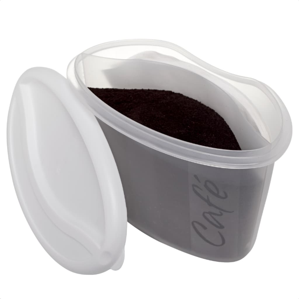 Porta Café e Filtro com Divisória e Tampa Sortida Pote de Café Coador Armazena Filtro Cozinha