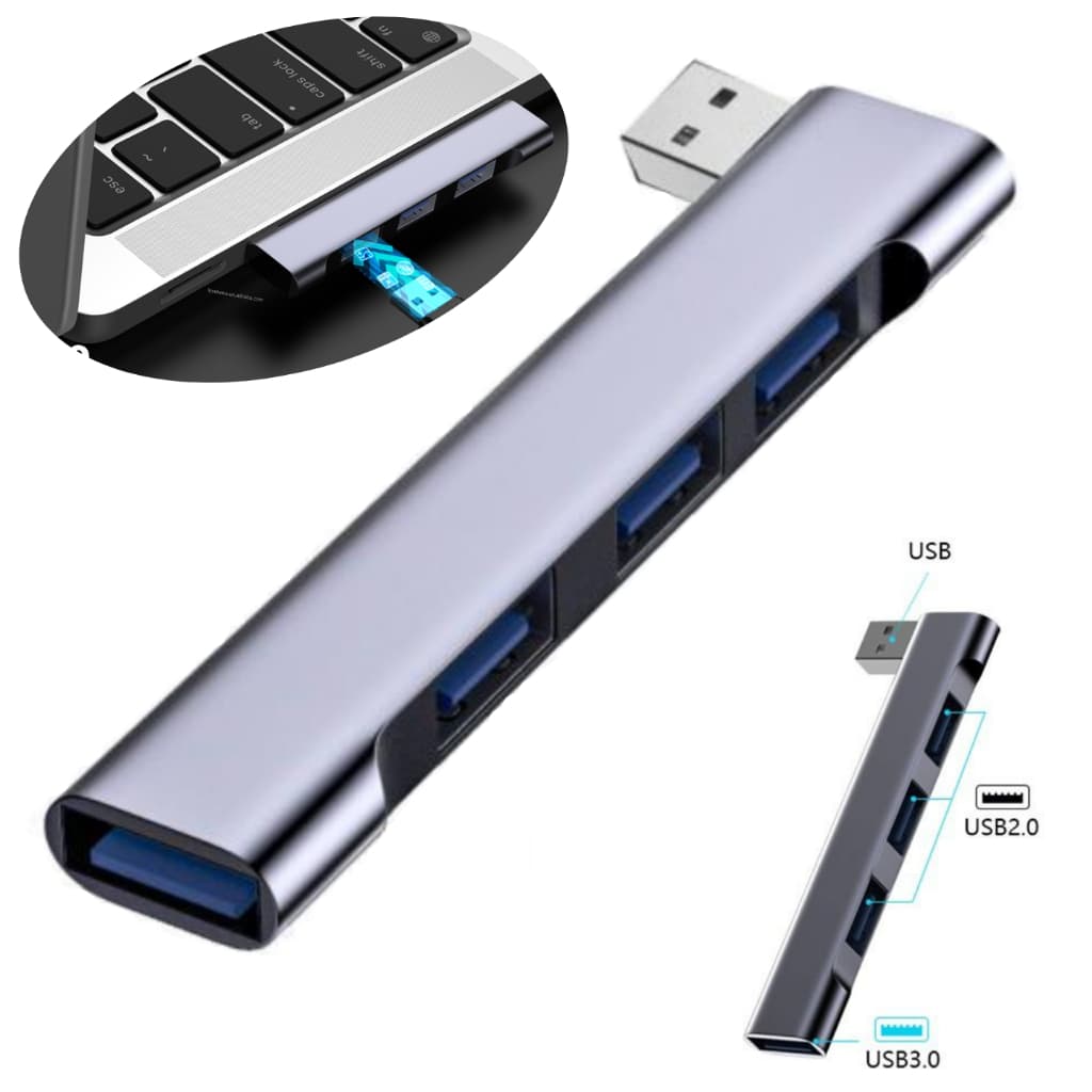 Hub USB Tipo C De Alta Velocidade 3.0 4 Portas Usb 3.0 Switch Multi Splitter Adaptador OTG Para Computador Portátil