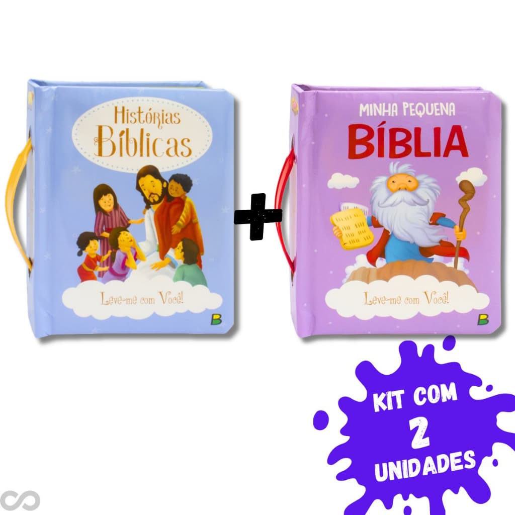 Bíblia Infantil Histórias Bíblicas Minha Pequena Bíblia Capa Dura Kit 2
