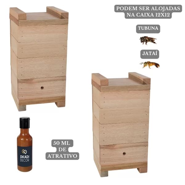 KIT 2 Caixas Impa Abelhas Jatai Eucalipto e Atrativo 50 ML