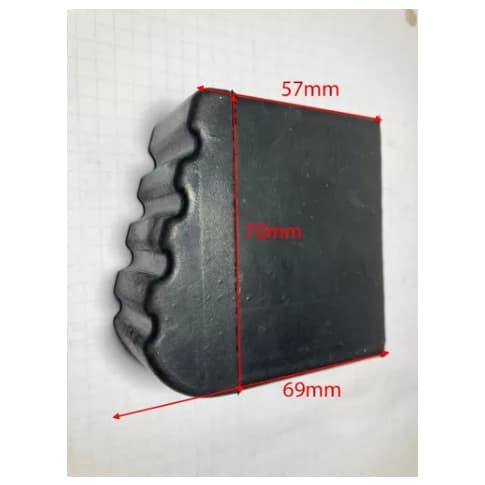 Pé De Escada De Borracha Sapata Ponteira Escada 25x62mm Par