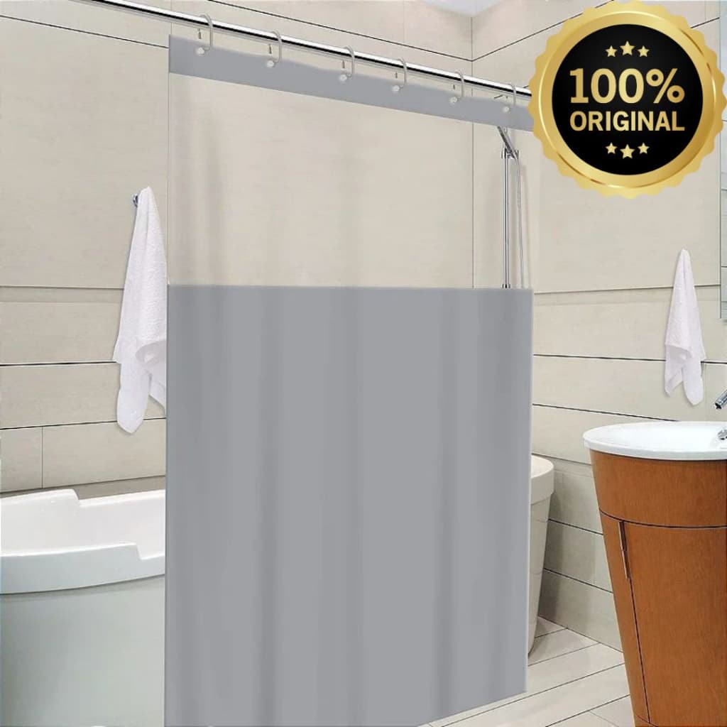 Cortina Box De Banheiro Antimofo Com Visor Transparente 100% Em PVC Resistente Diferentes Modelos