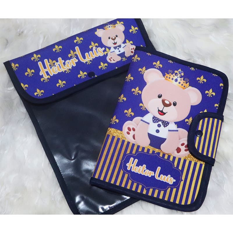 Kit capa de caderneta de vacina + Capa para certidão de nascimento