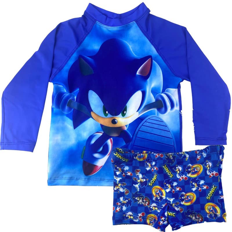 Conjunto Infantil Sonic Com Proteção Solar Uv50 Menino