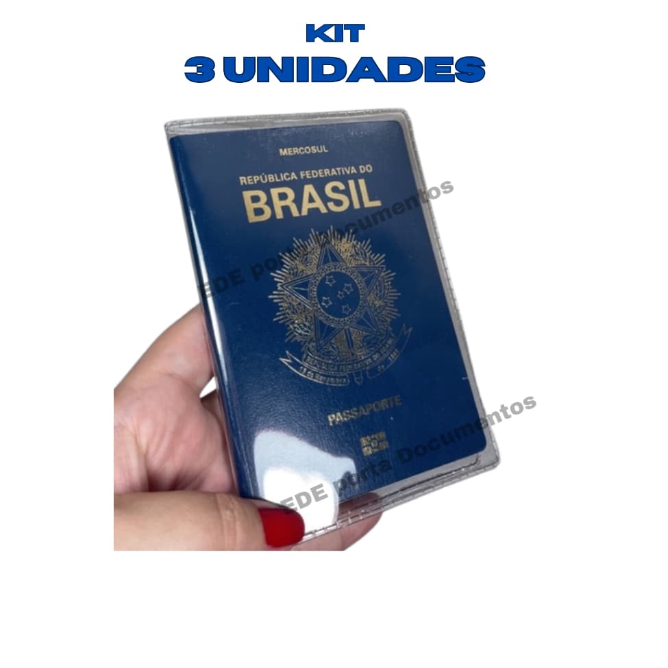 Capa para Passaporte 3 unidades