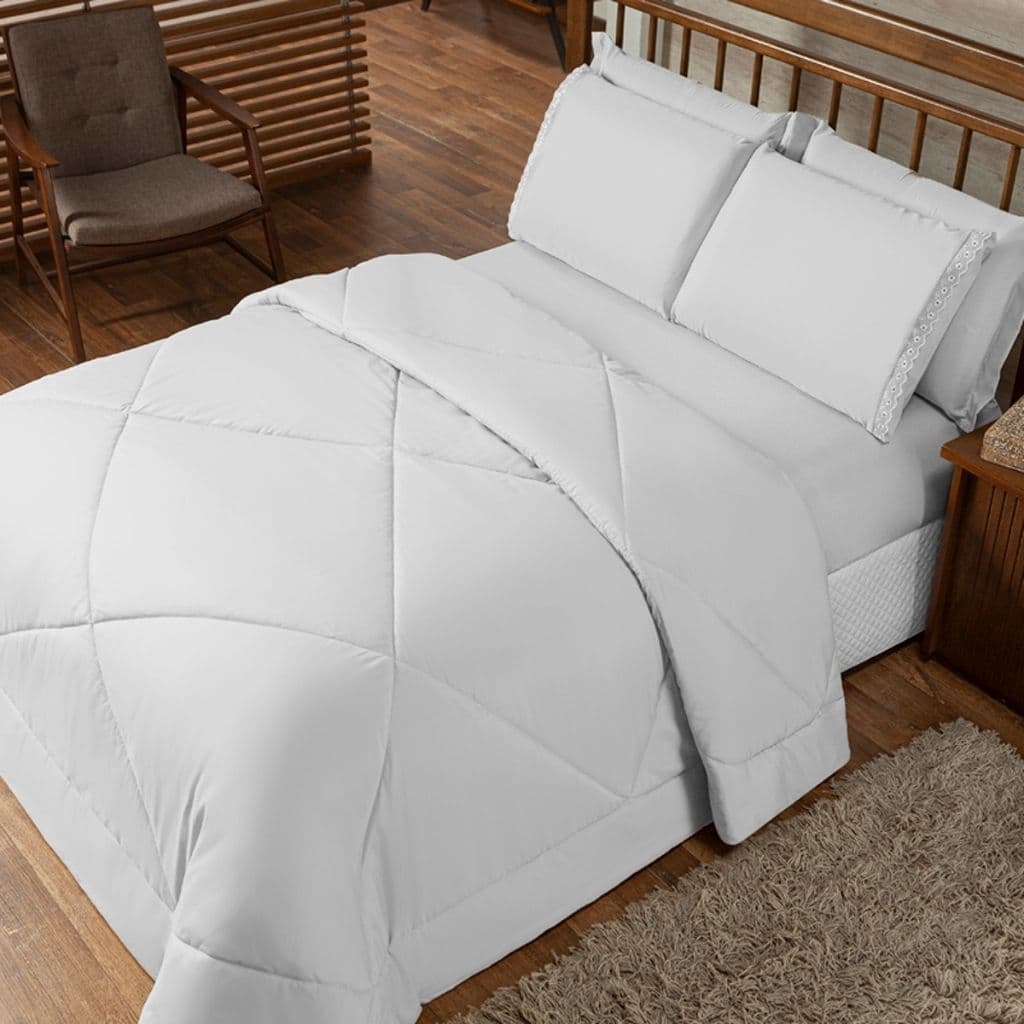 Coberta Edredom Dupla Face Tamanho Casal Queen 1  Peça Premium