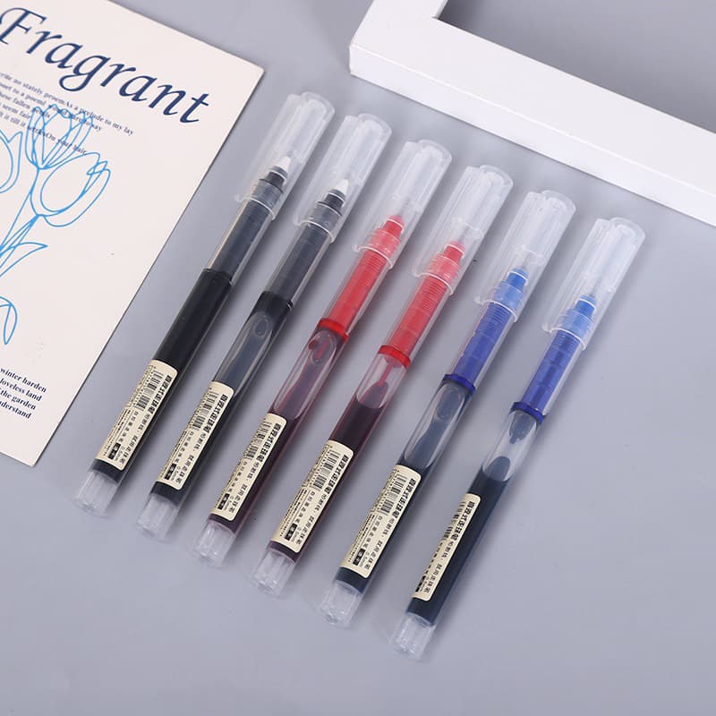 Kit de 4/8/12/24 peças Caneta De Rollerball Secagem Rápida Gel C/ Grande Capacidade ponta fina 0,4mm