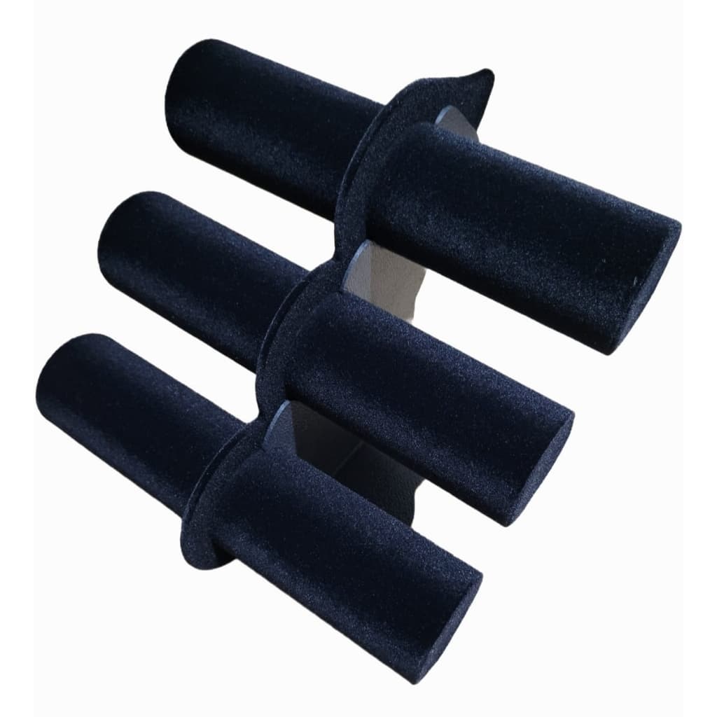 Expositor triplo de pulseiras e relógios bracelete veludo preto