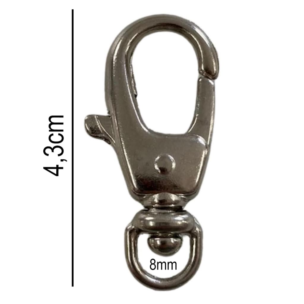 10un Mosquetão 8mm Gancho Fecho Costura Bolsas Mochila Alça