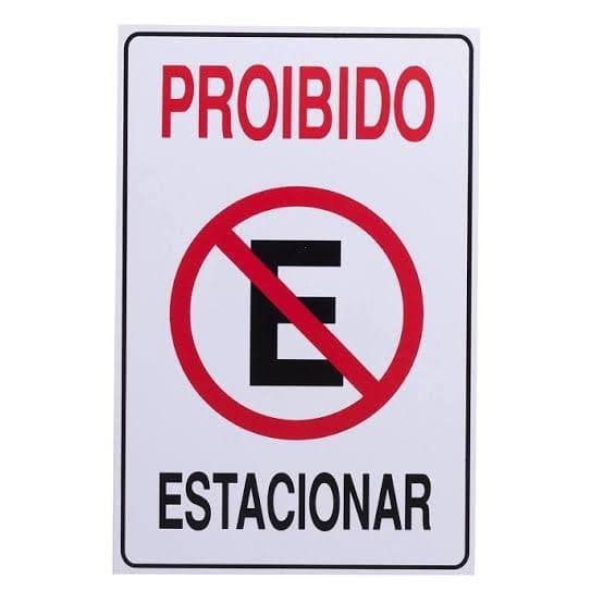 Placa De Sinalização Atenção Proibido Estacionar 20x30 - Envio IMEDIATO