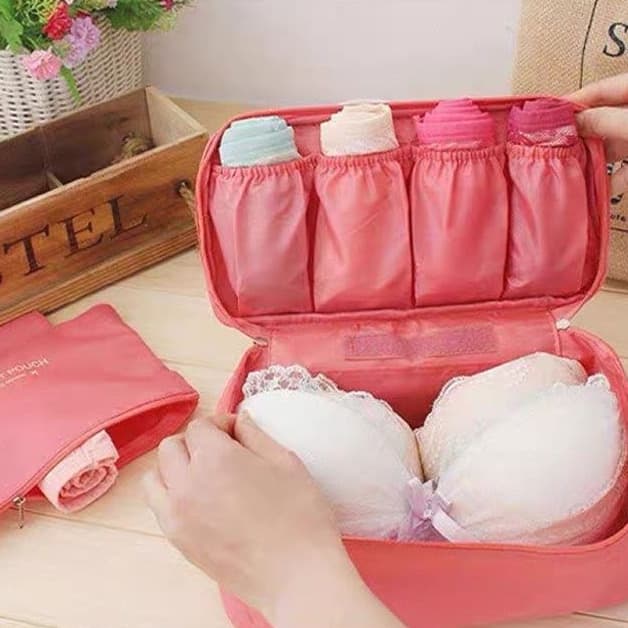 Bolsa Organizador De Viagem Unissex Lingerie Calcinha Sutiã