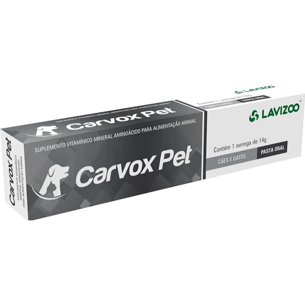 Carvox Pet Carvão ativado para Cachorro, Anti Veneno, Gato, Lavizoo, Pet shop