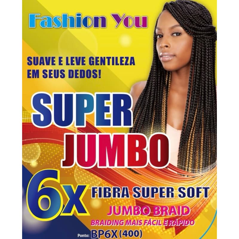 Cabelo Jumbo 6X 400G FIBRA SUPER SOFT Jumbo Box braid - FASHION YOU