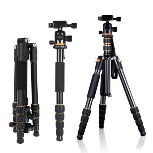 Tripé Profissional com nivel em alumínio para até 10Kg com Bolsa de Transporte TRIPRO-X600 EXBOM